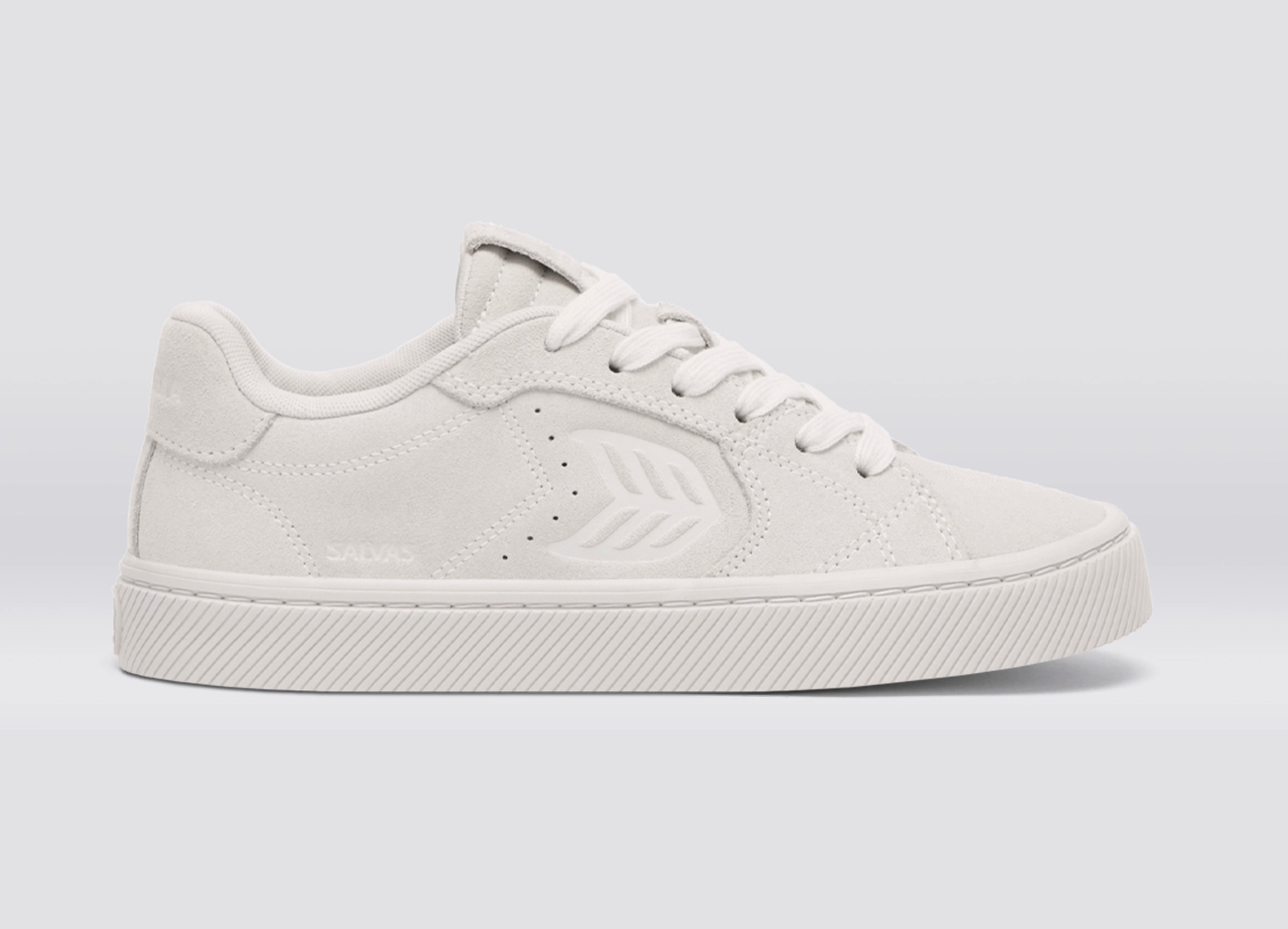 SALVAS All Smoke White Suede Sneaker