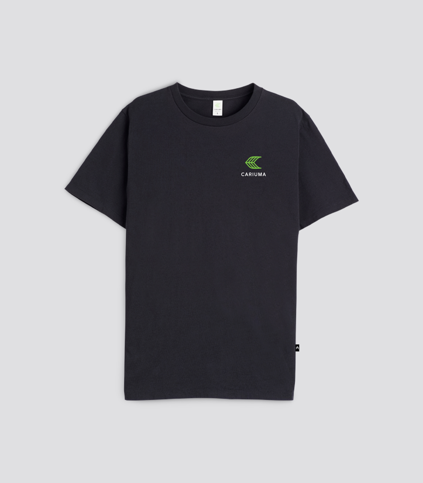 T-Shirt Black with Small Green Logo