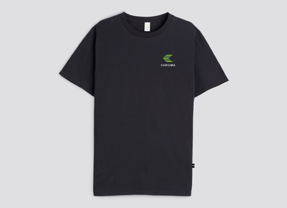 T-Shirt Black with Small Green Logo